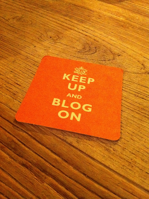 Milwaukee Internet Marketing Blogging Coaster - Keep Up and Blog On