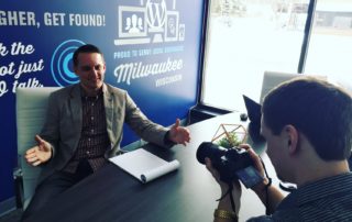 A video shoot at Brew City Marketing