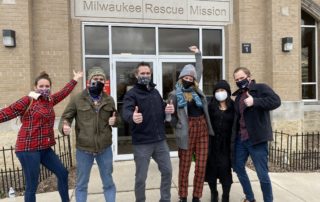 Brew City Marketing team giving back to the community by volunteering at the Milwaukee Rescue Mission