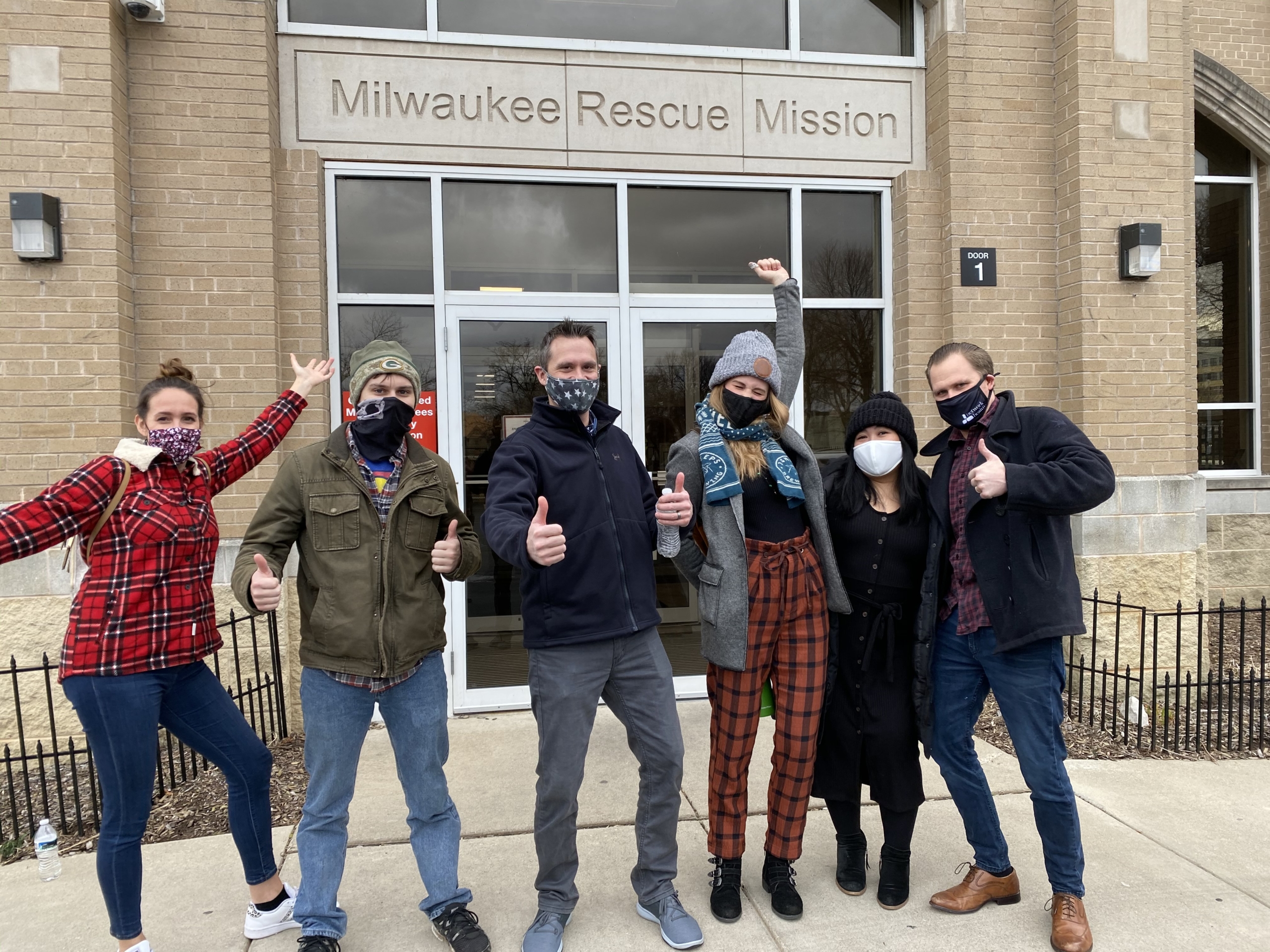 Brew City Marketing team giving back to the community by volunteering at the Milwaukee Rescue Mission