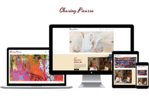 mobile and desktop versions of the Chasing Picasso Website