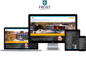 mobile and desktop versions of the Frost Realty website