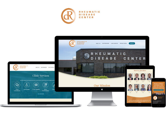 desktop and mobile versions of the Rheumatic Disease Center website