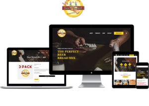 mobile and desktop versions of the Wisconsin Beer Bread website