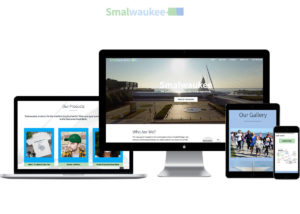 desktop and mobile versions of the Smalwaukee website