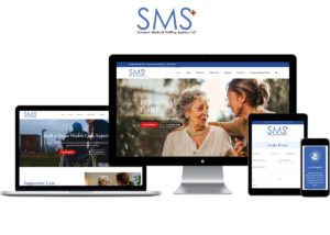 mobile and desktop versions of the SMS website