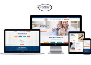 Desktop and mobile versions of the Bankruptcy Law Center's website