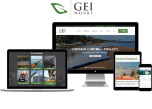 Images from GEI Works's ecommerce store across a variety of devices.
