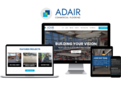 Adair commercial flooring portfolio photo displaying web design and website images