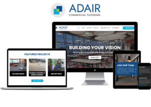 Adair commercial flooring portfolio photo displaying web design and website images